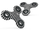 Slate Black Bold Hoizontal Lines Full-Body Fidget Spinner Skin-Kit