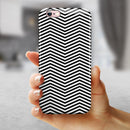 Slate Black Chevron with Translucent Backing iPhone 6/6s or 6/6s Plus 2-Piece Hybrid INK-Fuzed Case