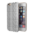 Slate Black Contrasting Bold and Thin Chevron iPhone 6/6s or 6/6s Plus 2-Piece Hybrid INK-Fuzed Case