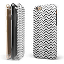Slate Black Contrasting Bold and Thin Chevron iPhone 6/6s or 6/6s Plus 2-Piece Hybrid INK-Fuzed Case