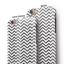 Slate Black Contrasting Bold and Thin Chevron iPhone 6/6s or 6/6s Plus 2-Piece Hybrid INK-Fuzed Case