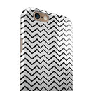 Slate Black Contrasting Bold and Thin Chevron iPhone 6/6s or 6/6s Plus 2-Piece Hybrid INK-Fuzed Case