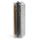 Slate Black Contrasting Bold and Thin Chevron iPhone 6/6s or 6/6s Plus 2-Piece Hybrid INK-Fuzed Case