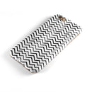 Slate Black Contrasting Bold and Thin Chevron iPhone 6/6s or 6/6s Plus 2-Piece Hybrid INK-Fuzed Case
