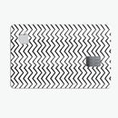 Slate Black Contrasting Bold and Thin Chevron - Premium Protective Decal Skin-Kit for the Apple Credit Card