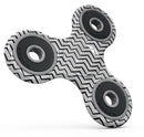Slate Black Contrasting Bold and Thin Chevron Full-Body Fidget Spinner Skin-Kit
