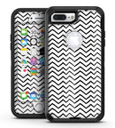 Slate Black Contrasting Bold and Thin Chevron - iPhone 7 Plus/8 Plus OtterBox Case & Skin Kits