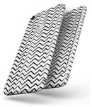 Slate Black Contrasting Bold and Thin Chevron - Skin-kit for the iPhone 8 or 8 Plus