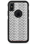 Slate Black Contrasting Bold and Thin Chevron - iPhone X OtterBox Case & Skin Kits