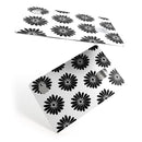 Slate Black Daisy's with Translucent Backing - Premium Protective Decal Skin-Kit for the Apple Credit Card