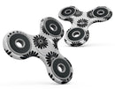 Slate Black Daisy's with Translucent Backing Full-Body Fidget Spinner Skin-Kit