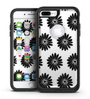 Slate Black Daisy's with Translucent Backing - iPhone 7 or 7 Plus Commuter Case Skin Kit