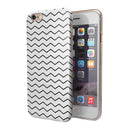 Slate Black Horizontal Chevron Pattern iPhone 6/6s or 6/6s Plus 2-Piece Hybrid INK-Fuzed Case