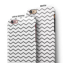 Slate Black Horizontal Chevron Pattern iPhone 6/6s or 6/6s Plus 2-Piece Hybrid INK-Fuzed Case