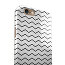 Slate Black Horizontal Chevron Pattern iPhone 6/6s or 6/6s Plus 2-Piece Hybrid INK-Fuzed Case