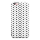 Slate Black Horizontal Chevron Pattern iPhone 6/6s or 6/6s Plus 2-Piece Hybrid INK-Fuzed Case
