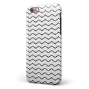 Slate Black Horizontal Chevron Pattern iPhone 6/6s or 6/6s Plus 2-Piece Hybrid INK-Fuzed Case