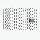 Slate Black Horizontal Chevron Pattern - Premium Protective Decal Skin-Kit for the Apple Credit Card