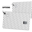 Slate Black Horizontal Chevron Pattern - Premium Protective Decal Skin-Kit for the Apple Credit Card