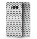 Slate Black Horizontal Chevron Pattern - Samsung Galaxy S8 Full-Body Skin Kit