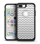 Slate Black Horizontal Chevron Pattern - iPhone 7 or 7 Plus Commuter Case Skin Kit