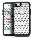 Slate Black Horizontal Chevron Pattern - iPhone 7 or 7 Plus Commuter Case Skin Kit