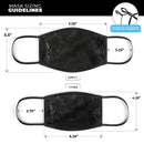 Slate Black Marble Surface - Made in USA Mouth Cover Unisex Anti-Dust Cotton Blend Reusable & Washable Face Mask with Adjustable Sizing for Adult or Child