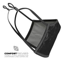 Slate Black Marble Surface - Made in USA Mouth Cover Unisex Anti-Dust Cotton Blend Reusable & Washable Face Mask with Adjustable Sizing for Adult or Child