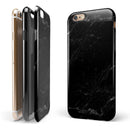 Slate Black Scratched Marble Surface iPhone 6/6s or 6/6s Plus 2-Piece Hybrid INK-Fuzed Case