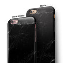 Slate Black Scratched Marble Surface iPhone 6/6s or 6/6s Plus 2-Piece Hybrid INK-Fuzed Case