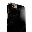 Slate Black Scratched Marble Surface iPhone 6/6s or 6/6s Plus 2-Piece Hybrid INK-Fuzed Case