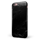 Slate Black Scratched Marble Surface iPhone 6/6s or 6/6s Plus 2-Piece Hybrid INK-Fuzed Case