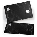 Slate Black Scratched Marble Surface - Premium Protective Decal Skin-Kit for the Apple Credit Card