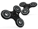 Slate Black Scratched Marble Surface Full-Body Fidget Spinner Skin-Kit