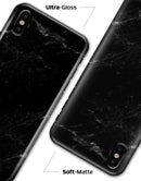 Slate Black Scratched Marble Surface - iPhone X Clipit Case