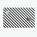 Slate Black Slanted Bold Stripes - Premium Protective Decal Skin-Kit for the Apple Credit Card