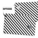 Slate Black Slanted Bold Stripes - Premium Protective Decal Skin-Kit for the Apple Credit Card