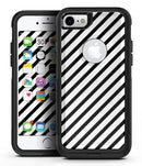 Slate Black Slanted Bold Stripes - iPhone 7 or 7 Plus Commuter Case Skin Kit