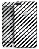 Slate Black Slanted Bold Stripes - Skin-kit for the iPhone 8 or 8 Plus