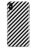 Slate Black Slanted Bold Stripes - iPhone X Clipit Case