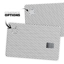 Slate Black Slanted Lines with Translucent Backing - Premium Protective Decal Skin-Kit for the Apple Credit Card