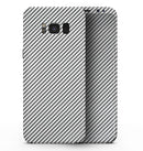 Slate Black Slanted Lines with Translucent Backing - Samsung Galaxy S8 Full-Body Skin Kit