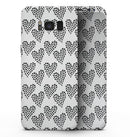 Slate Black Tiny Hearts Within Hearts - Samsung Galaxy S8 Full-Body Skin Kit