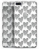 Slate Black Tiny Hearts Within Hearts - Skin-kit for the iPhone 8 or 8 Plus