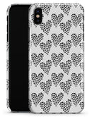 Slate Black Tiny Hearts Within Hearts - iPhone X Clipit Case