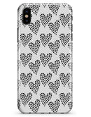 Slate Black Tiny Hearts Within Hearts - iPhone X Clipit Case