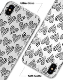Slate Black Tiny Hearts Within Hearts - iPhone X Clipit Case