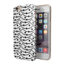 Slate Black Tiny Hearts on Powerlines iPhone 6/6s or 6/6s Plus 2-Piece Hybrid INK-Fuzed Case