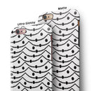 Slate Black Tiny Hearts on Powerlines iPhone 6/6s or 6/6s Plus 2-Piece Hybrid INK-Fuzed Case