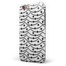 Slate Black Tiny Hearts on Powerlines iPhone 6/6s or 6/6s Plus 2-Piece Hybrid INK-Fuzed Case